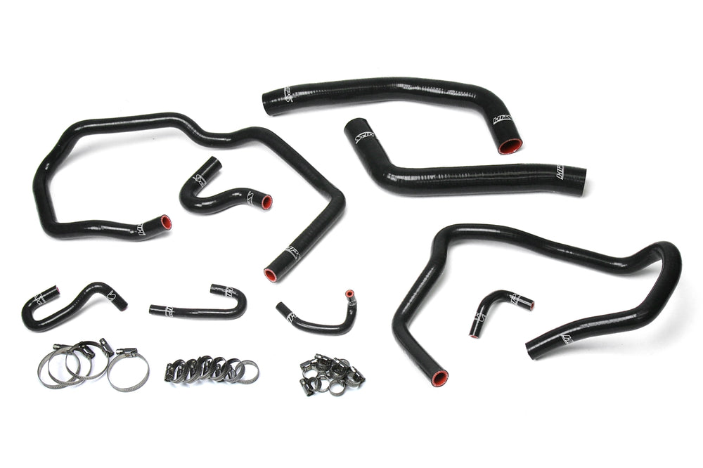 HPS Performance High Temp Reinforced Silicone Radiator and Heater Coolant Hose Kit Black 57-1611-BLK