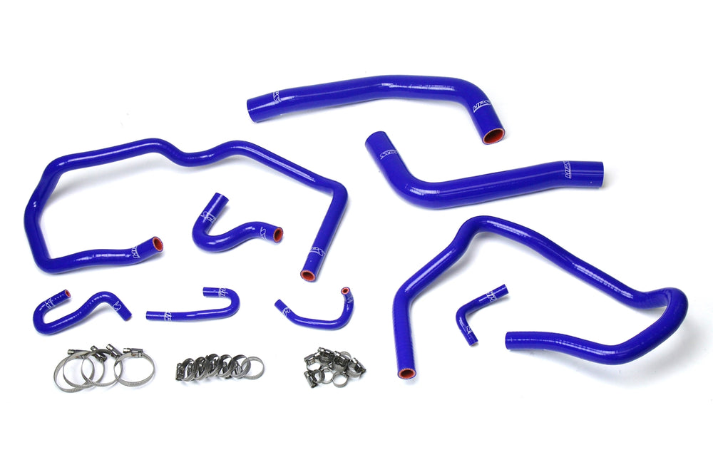 HPS Performance High Temp Reinforced Silicone Radiator and Heater Coolant Hose Kit Blue 57-1611-BLUE