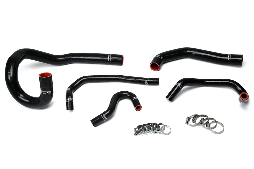 HPS Performance High Temp Reinforced Silicone Radiator and Heater Coolant Hose Kit Black 57-1612-BLK