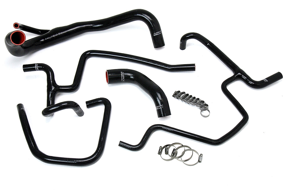 HPS Performance High Temp Reinforced Silicone Radiator and Heater Coolant Hose Kit Black 57-1646-BLK