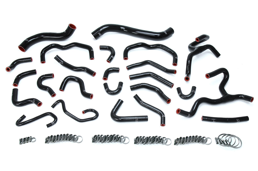 HPS Performance High Temp Reinforced Silicone Radiator and Heater Coolant Hose Kit Black 57-1670-BLK