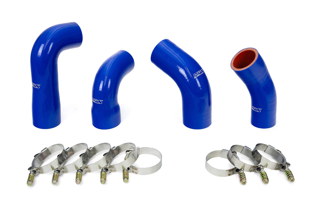HPS Performance Silicone Transmission Oil Cooler Coolant Hose Kit Mack Trucks 2007-2016 MP7 Engine Replace OE Part # 20934539  21548313  24926501  21209748 Blue 57-1721-BLUE