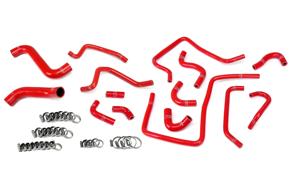 HPS Performance High Temp Reinforced Silicone Radiator Heater and Ancillary Coolant Hose Kit Red 57-1812-RED