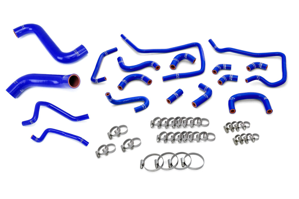 HPS Performance Silicone Radiator Heater and Ancillary Coolant Hose Kit Blue 57-1813-BLUE