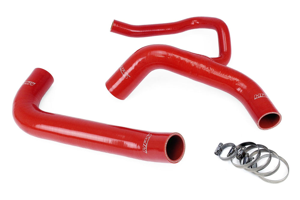 HPS Performance High Temp Reinforced Silicone Radiator Coolant Hose Kit Red 57-1848-RED