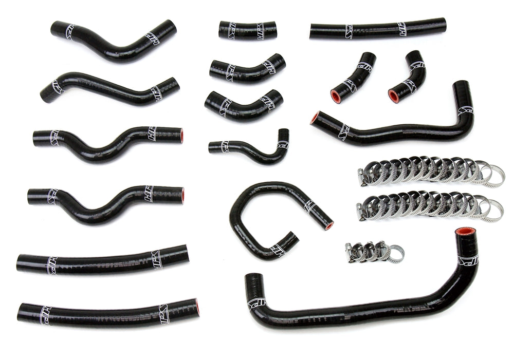 HPS Performance High Temp Reinforced Silicone Heater Coolant Hose Kit Black 57-1913-BLK