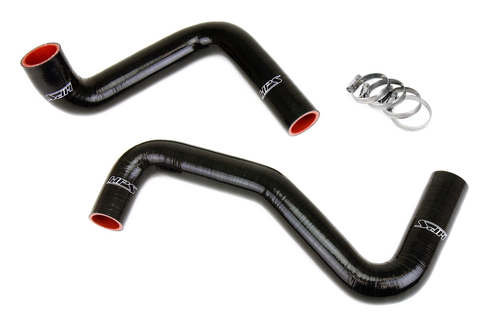 HPS Silicone Radiator Hose Kit Nissan 1989-1998 240SX with LS Swap LS1 water pump 9 o'clock thermostat SR20DET radiator Black 57-1956-BLK