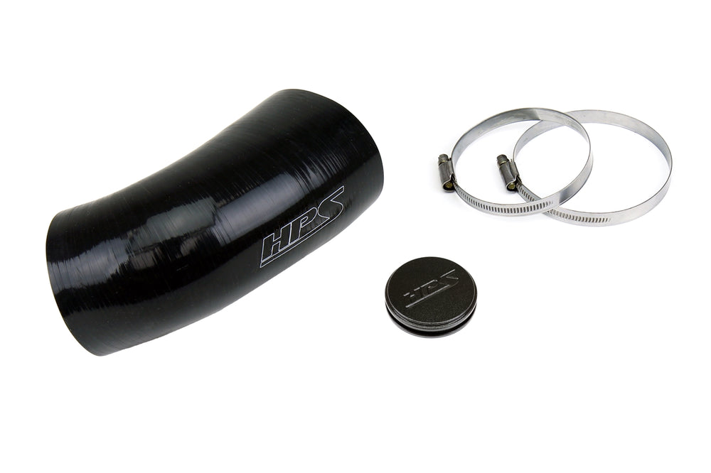 HPS Performance High Temp Reinforced Silicone Air Intake Hose Kit Black 57-2077-BLK