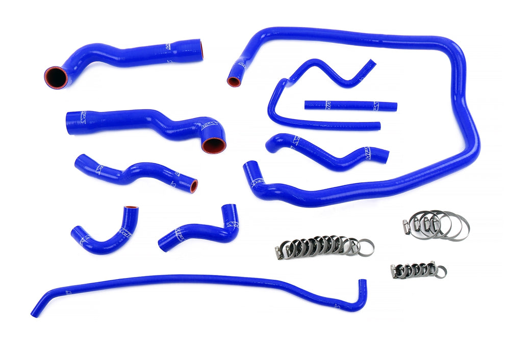 HPS Performance High Temp Reinforced Silicone Radiator Heater throttle body and expansion tank Coolant Hose Kit Blue 57-2088-BLUE