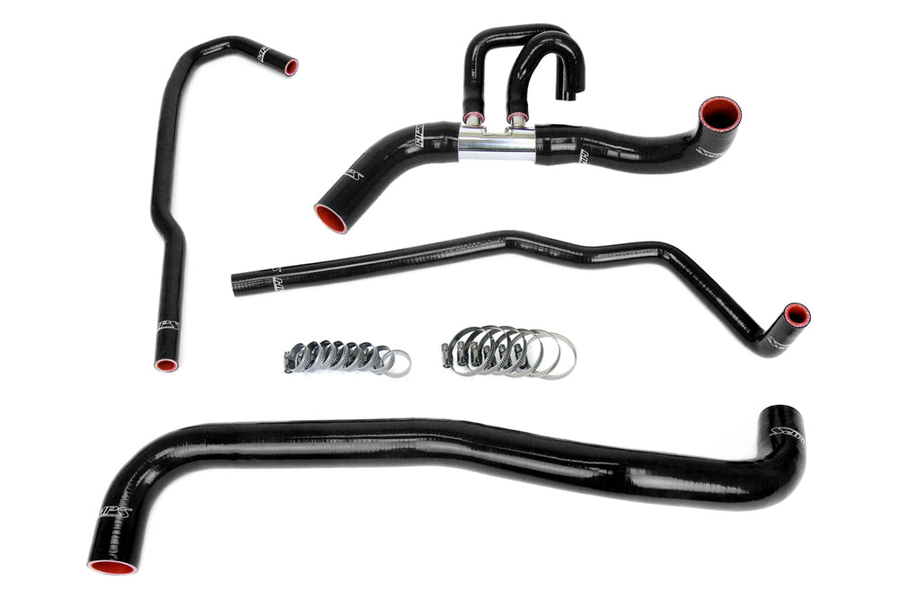 HPS Performance High Temp Reinforced Silicone Radiator and Heater Coolant Hose Kit Black 57-2090-BLK