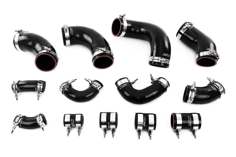 HPS Performance Silicone Intercooler Hose Kit Nissan 1995-1998 Skyline GTR R33 RB26DETT Black 57-2097-BLK