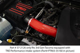 HPS Performance High Temp Reinforced Silicone Air Intake Hose Kit, Red, 57-2126-RED