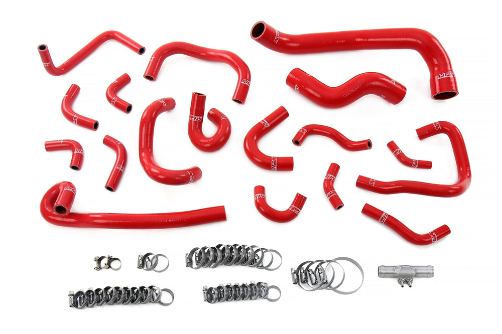 HPS Silicone Radiator Heater Ancillary and Breather Coolant Hose Kit 1995-1998 Nissan Skyline GTR R33 RB26DETT BCNR33 Red 57-2136-RED