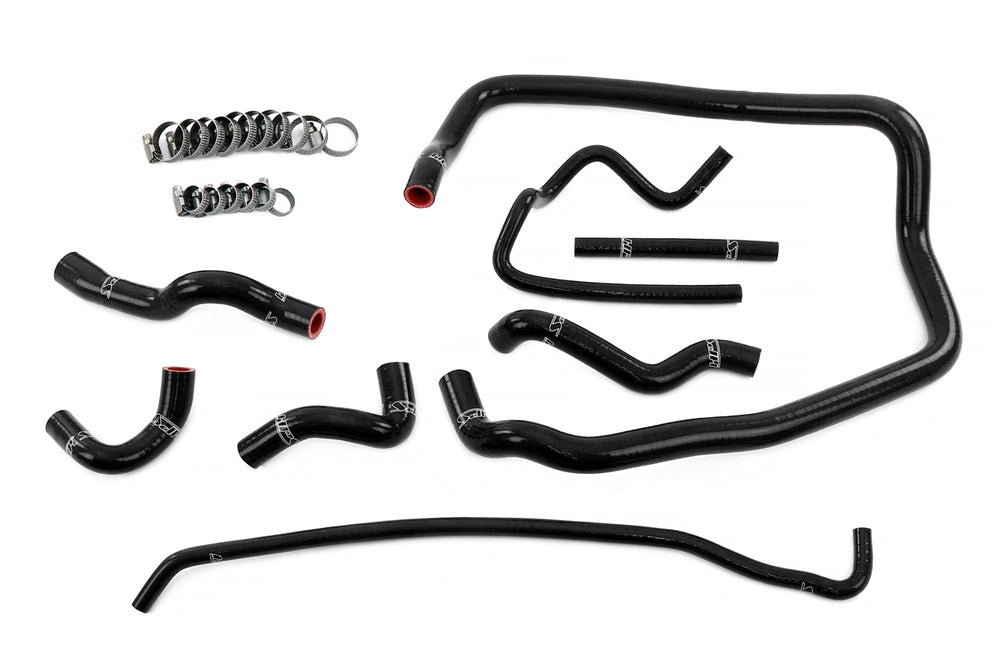 HPS Performance High Temp Reinforced Silicone Heater Throttle Body and Expansion Tank Coolant Hose Kit Black 57-2138-BLK