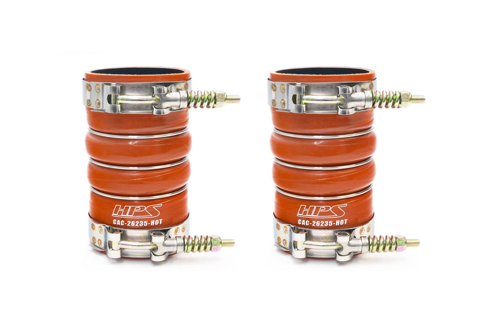 HPS Performance Ultra High Temp Aramid Reinforced Silicone Intercooler Hose Boots Kit Orange 57-2209
