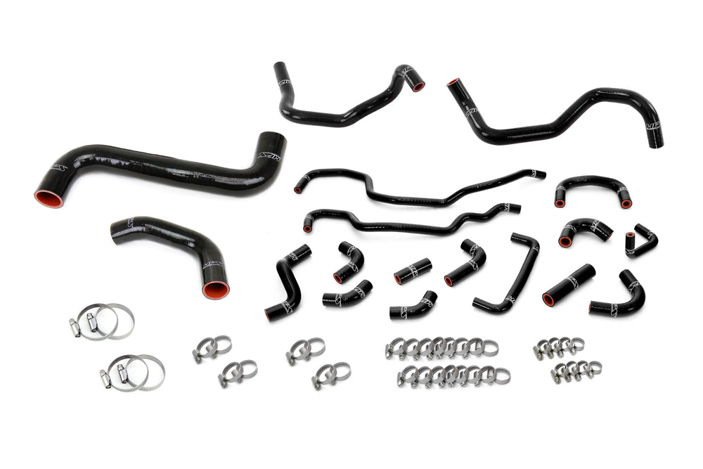 HPS Performance High Temp Reinforced Silicone Radiator Heater and Ancillary Coolant Hose Kit Black 57-2318-BLK