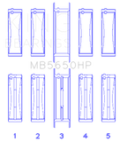 King Engine Bearings Ford 370/429/460 16V OHV (Standard Size) Crankshaft Main Bearing Set