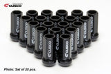 Cusco Universal Wheel Lug Nut Set M12 x P1.5mm - Black (20pcs)