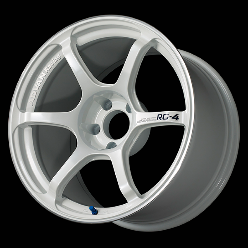 Advan RG-4 17x9.5 / +35 Offset / 5x114.3 / 73mm Bore / Racing White Metallic and Ring