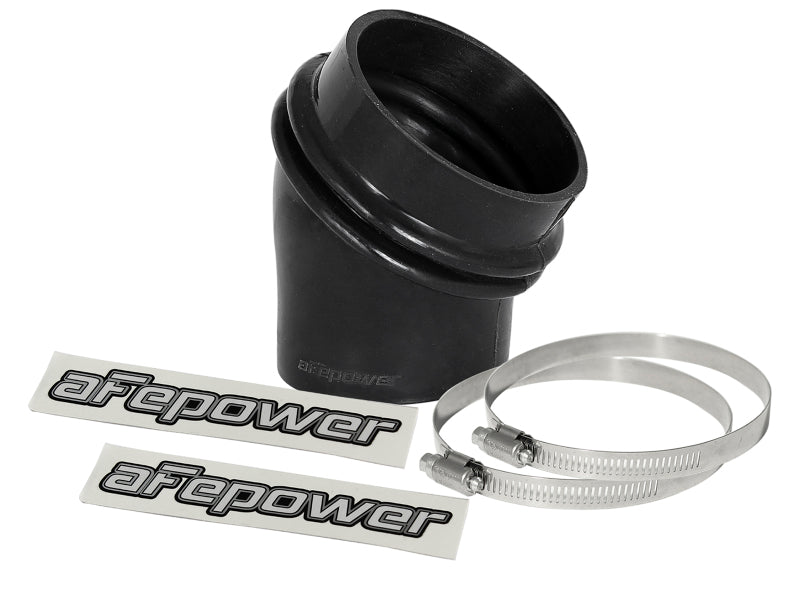 aFe Magnum FORCE Intake Coupling Kit (3 IN ID to 2-1/2 IN ID x 35 Deg.) Elbow Coupler - Black