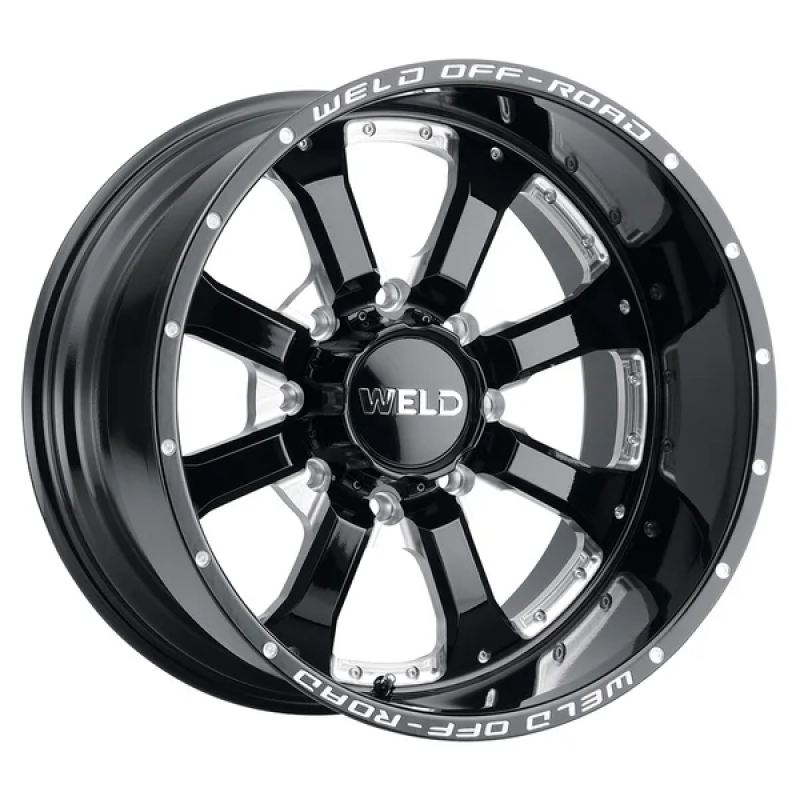 Weld Granada 8 20x10 / 8x180 / 4.75 BS / 124.3 HB - Gloss Black Milled - Non-BL Wheel
