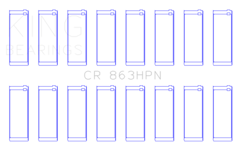 King Engine Bearings Chrysler 361/383 (Size STD) Performance Rod Bearing Set
