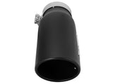 aFe MACH Force-Xp Universal Exhaust Tip 3-1/2ININ x 4-1/2IN Outlet x 12IN Black Left Side Exit