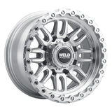 Weld Off-Road Swift 17x9in - 8x165.1 BP - ET-12 - 125.1mm CB - Gloss Silver Machined Wheel & Ring