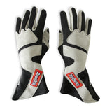 RaceQuip SFI-5 Gray/Black Small Long Angle Cut Glove