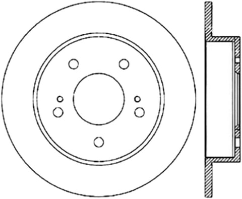 StopTech 94-98 Nissan 240SX Slotted & Drilled Cryo Brake Rotor - Rear Right