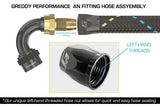 GReddy AN08 90 DEGREE HOSE END SWIVEL BLACK/GOLD ANODIZED