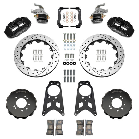 Wilwood 89-98 Nissan 240SX FNSL4R/MC4 Rear Parking BBK w/ 13.50in D/S Rotors - Black