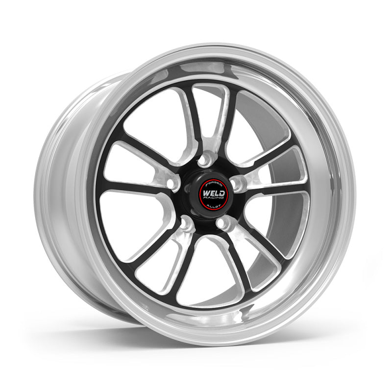 Weld S70 RT-S 18x7in / 5x120.65 BP / 4.7in. BS - Black Center - Polished Shell Wheel