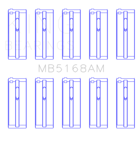 King Engine Bearings Honda F22B/H22A (Size +1.0mm) Main Bearing Set