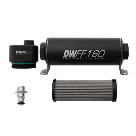 DeatschWerks DWFFR-X 160mm Billet Fuel Filter Regulator - 10 Micron