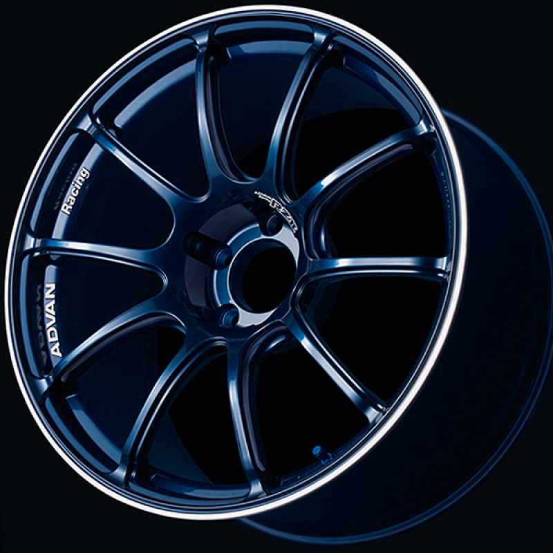 Advan RZII 18x7.5 / +48 Offset / 5x112 / 73mm Bore / Racing Indigo Blue and Ring