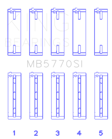 King Engine Bearings Nissan Vk45Dd/E/Vk50Ve/Vk56DE/Vd (Size +0.75mm) Main Bearing Set