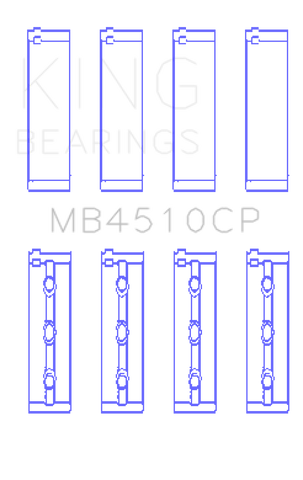 King Engine Bearings Nissan VQ40DE 4L V6 (Size 0.25) Performance Main Bearing Set