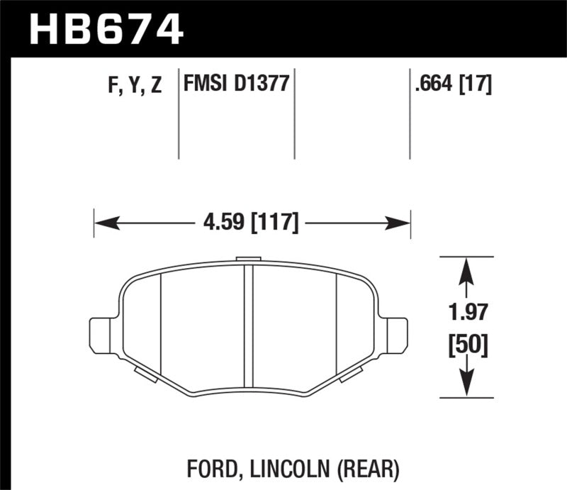 Hawk 09-15 Ford Flex / 13-16 Ford Police Interceptor LTS Street Rear Brake Pads