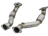 aFe POWER 14-18 Chevrolet Corvette C7 & Z06 Twisted Steel 3in 304 Stainless Steel Mid Pipe w/ Cat