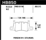 Hawk 14-17 Porsche 911 GT3 HP+ Street/Motorsports Crossover Rear Brake Pads