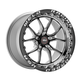 Weld S85 Beadlock 17x11/5x120.65/7.7 BS/3.18 HB - Black Center - Polished Shell - Black SBL Wheel