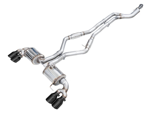 AWE Tuning 22-26 BMW M240i (G42) Touring Edition Exhaust - Diamond Black Tips