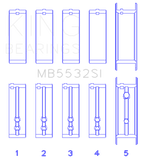 King Engine Bearings Chevrolet 151/153 (Size STD) Main Bearing Set