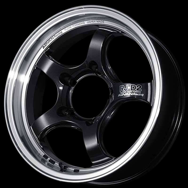 Advan RG-D2 16x6.5 / +45 Offset / 4x100 / 63mm Bore / Machining and Black Gunmetallic