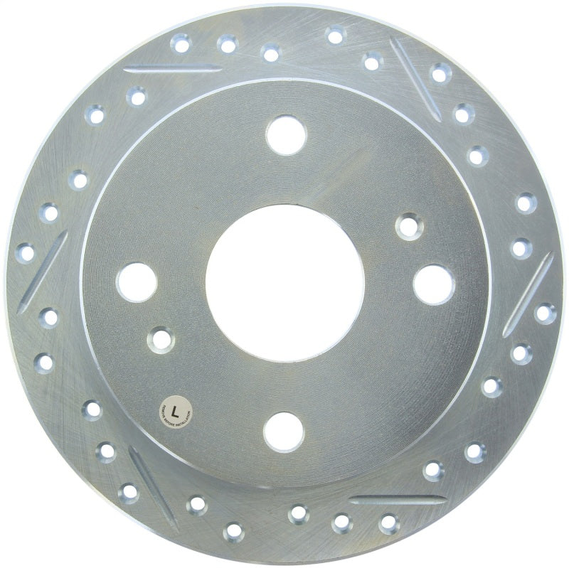 Stoptech 85-87 Toyota Corolla Drilled/Slotted Disc Brake Rotor - Left