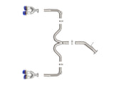 aFe 22-24 Kia Forte GT 1.6L 3in-2.5in 304 Stainless Steel Axle-Back Exhaust w/ Blue Flame Tips