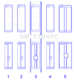 King Engine Bearings Chrysler 273, 301, 313, 318, 340 Crankshaft Main Bearing Set