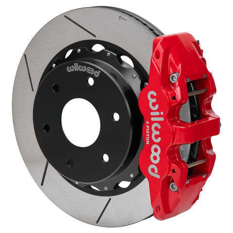Wilwood kit rear DISC/DRUM AERO4 big ford new style 2.50 offset 14.00 rotor GT 6 lug red