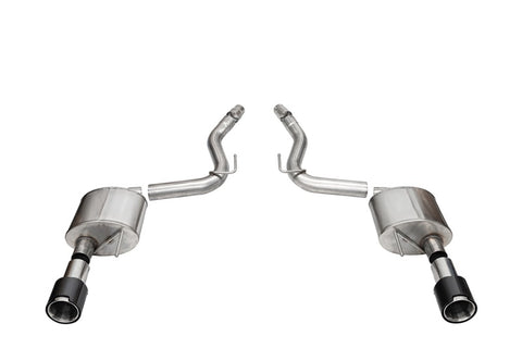 Corsa 2024 Ford Mustang GT Coupe 3in Sport Axle-Back Exhaust - 4.5in Carbon Fiber Tips